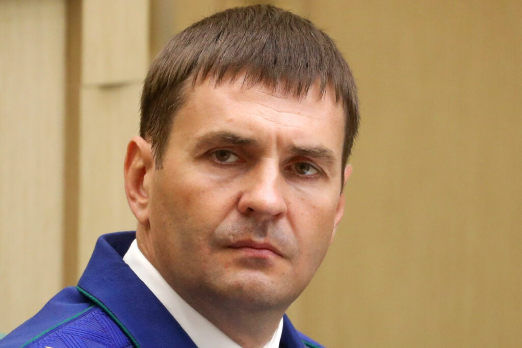 Дмитрий Демешин во время пленарного заседания Совета Федерации РФ в Москве, 2019 год.
