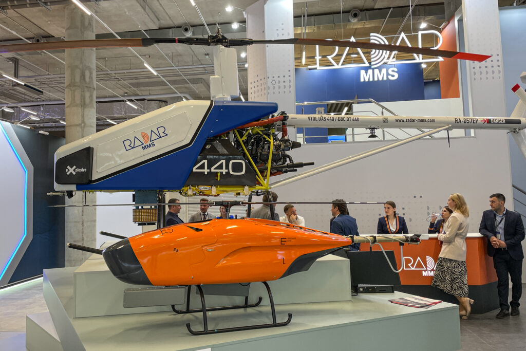 A helicopter-type UAV from Radar MMS (St. Petersburg) at the Army Forum in Moscow