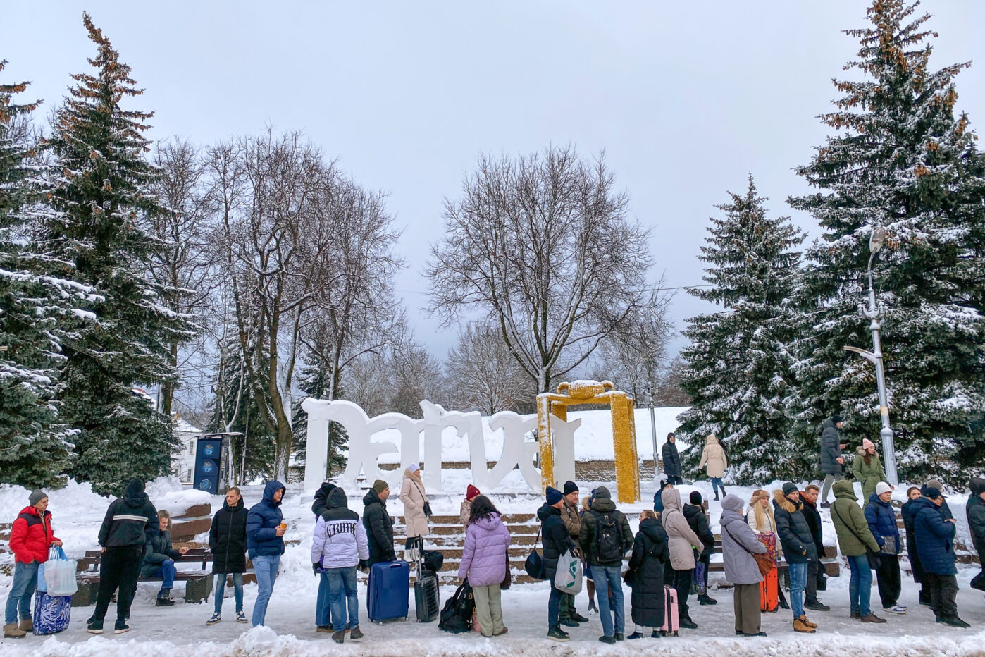 Очередь на&nbsp;пограничном переходе Иван-город&nbsp;— Нарва между Эстонией и&nbsp;Россией