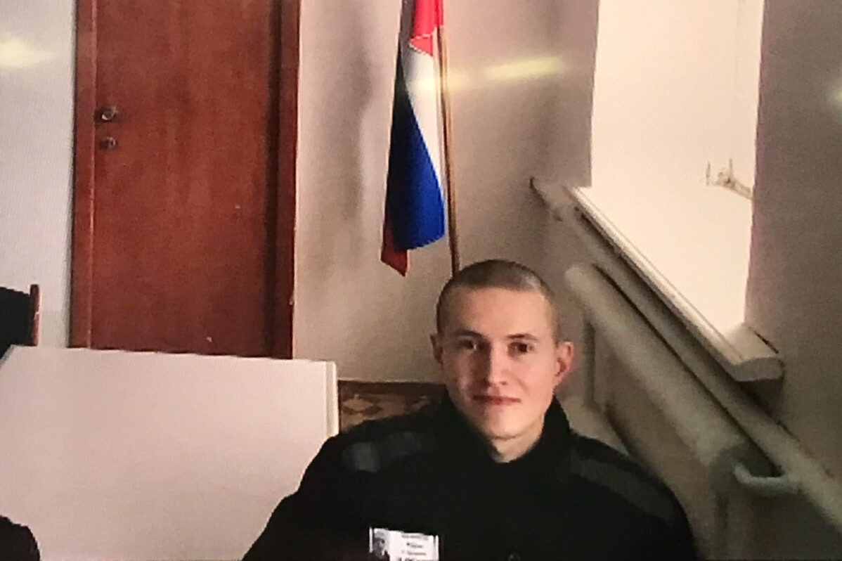 Виктор Филинков на&nbsp;заседании суда по&nbsp;видеосвязи